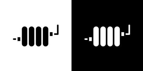 Obraz premium Radiator icon in solid flat trendy design style.