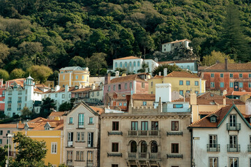 Downtown of Sintra village in Portugal