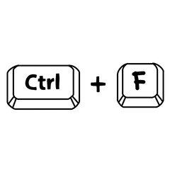 ctrl alphabet vector button