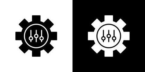 Mass customization icon in solid flat trendy design style.