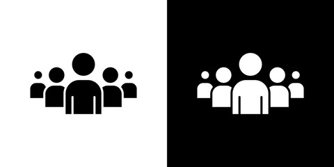 Leadership icon in solid flat trendy design style.