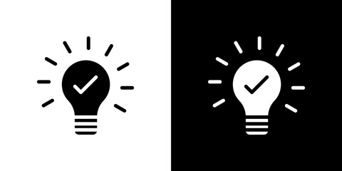 Idea icon in solid flat trendy design style.