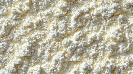Obraz premium Examination of cottage cheese's fine surface details from above.