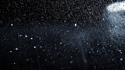 Obraz premium A captivating display of rainfall showcased on a dark surface.