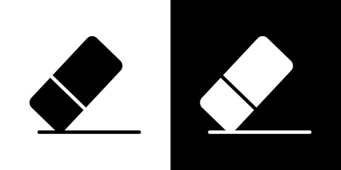 Eraser icon in solid flat trendy design style.