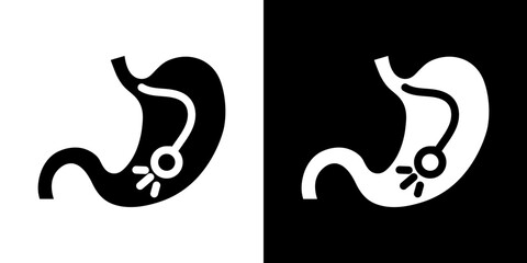 Endoscopy icon in solid flat trendy design style.