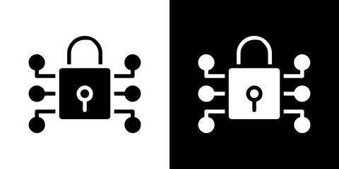 Encryption icon in solid flat trendy design style.