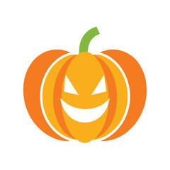 Vector illustration of a cheerful jack o lantern perfect for halloween celebrations