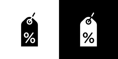 Discount tag icon in solid flat trendy design style.