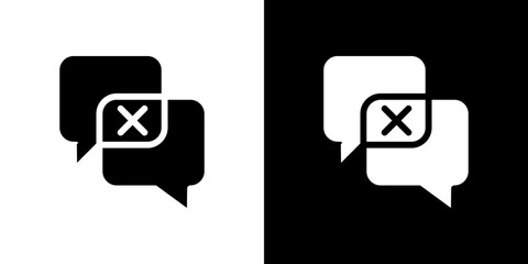 Disagreement icon in solid flat trendy design style.