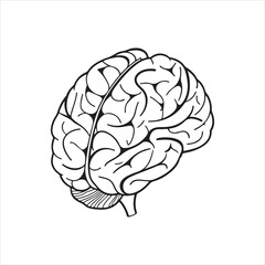 Simple Brain Icon Illustration