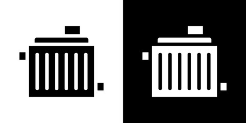 car radiator icon in solid flat trendy design style.