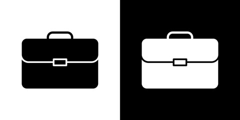 Briefcase icon in solid flat trendy design style.