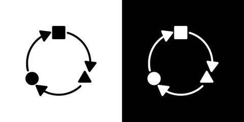 Adaptation icon in solid flat trendy design style.