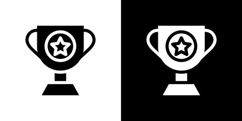 Achievement icon in solid flat trendy design style.