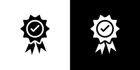 Accreditation icon in solid flat trendy design style.