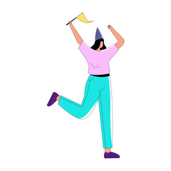 Birthday People Party  Illustration 