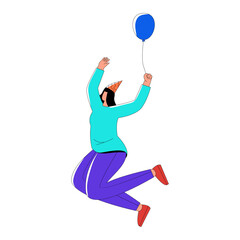 Birthday People Party  Illustration 