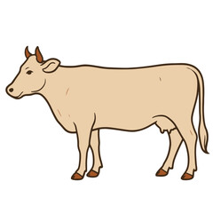 Fototapeta premium Celebrating Eid Al-Adha A Tan Cow Illustration