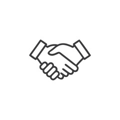Handshake Icon for Business Partnerships and Collaboration Platforms - Agreement and Cooperation Symbol for Professional Networking Sites and Diversity Initiatives