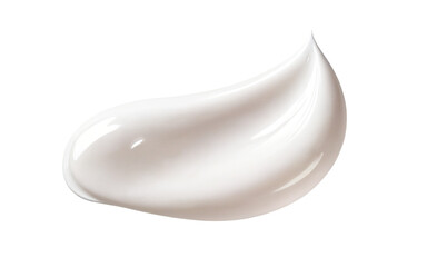 smear cream texture on transparent background