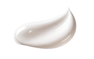 smear cream texture on transparent background