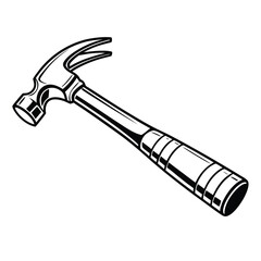 Hammer icon vector on white background. Adobe Illustrator Artwork