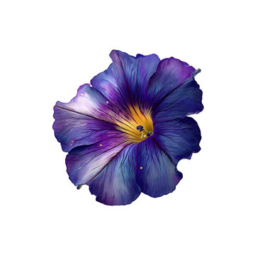 Vibrant Purple and Blue Petunia Flower Close-up