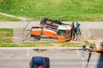 Modern drilling machine for horizontal directional drilling, equipment for laying underground pipes and cables, industry