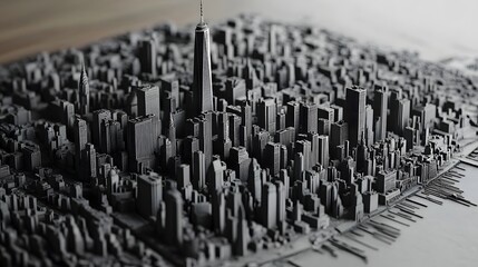 Fototapeta premium Skyline Synapse: A City Thinking