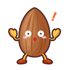 驚くかわいいアーモンドのキャラクター