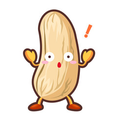 驚くかわいいカシューナッツのキャラクター