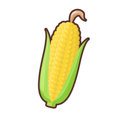 かわいいトウモロコシのイラスト