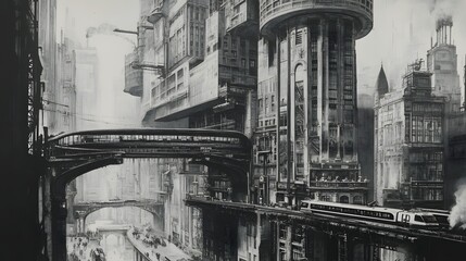 Fototapeta premium Megacity Connections: Architecture of 