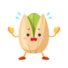 焦っているかわいいピスタチオのキャラクター