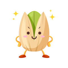 得意気なかわいいピスタチオのキャラクター