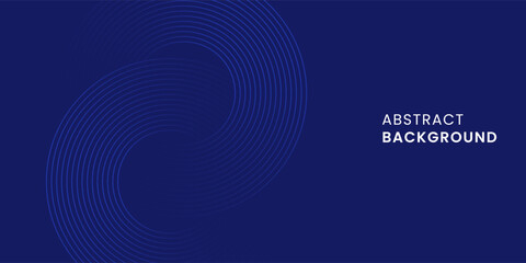 Abstract Circle blue glowing geometric lines on a dark blue background. Modern shiny blue circle lines Backdrop. Concept of futuristic technology, for cover, poster, banner, flyer, header, website