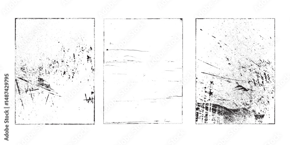 Poster grunge urban backgrounds set.texture vector.dust overlay distress grain ,simply place illustration o