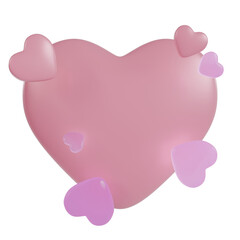 3D Pink Heart, Valentine Days Icon
