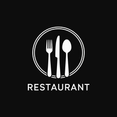 Fork and spoon logo and vector template
