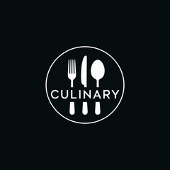 Fork and spoon logo and vector template

