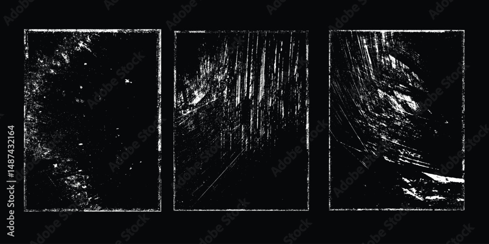 Poster grunge urban backgrounds set.texture vector.dust overlay distress grain ,simply place illustration o