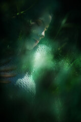Tender Tropical Moment in Water Drops