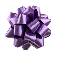 Purple Glitter Gift Bow Festive Decoration Present Wrap