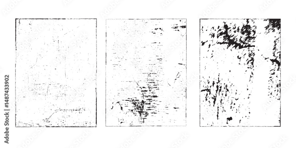 Leinwandbilder grunge urban backgrounds set.texture vector.dust overlay distress grain ,simply place illustration o