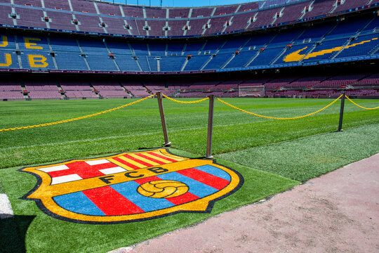 Barcelona, Spain - May 28, 2016: Camp Nou. View of the Camp Nou. The stadium of Football Club Barcelona team.