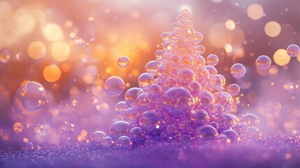 A Magical Christmas Tree of Bubbles