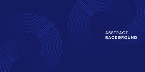 Abstract Circle blue glowing geometric lines on a dark blue background. Modern shiny blue circle lines Backdrop. Concept of futuristic technology, for cover, poster, banner, flyer, header, website
