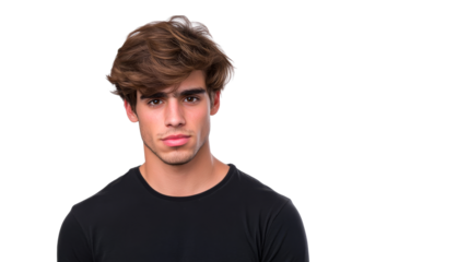 Young man portrait, headshot, cut out transparent