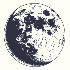 Moon design vector white background